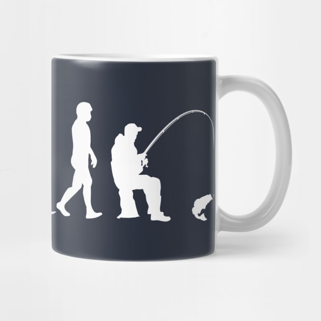 Fishing Evolution l Sitting Fisherman gift by Shirtbubble